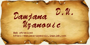 Damjana Uzanović vizit kartica